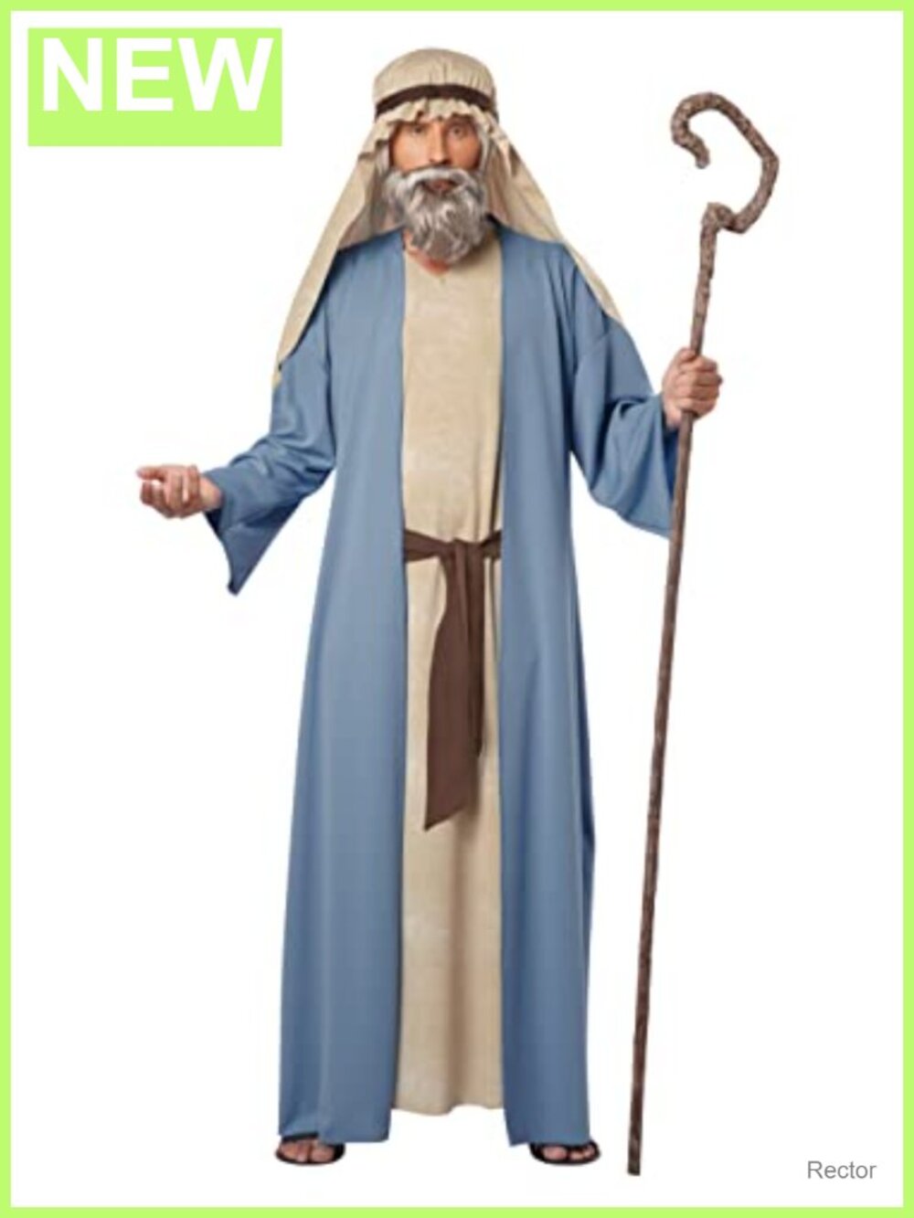 Herdsman Noah Adult Costume Robe Overcoat Headpiece